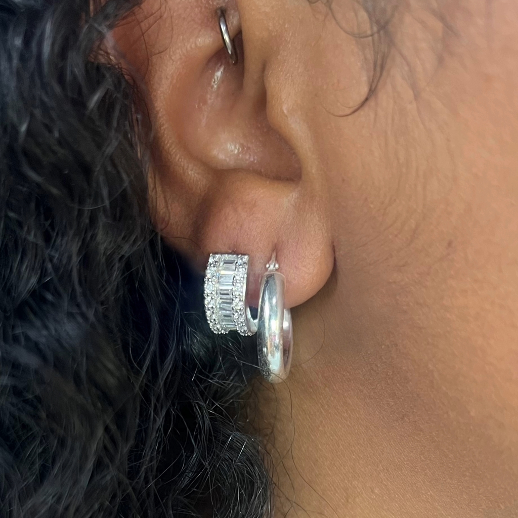 Aura Silver 925 Huggies