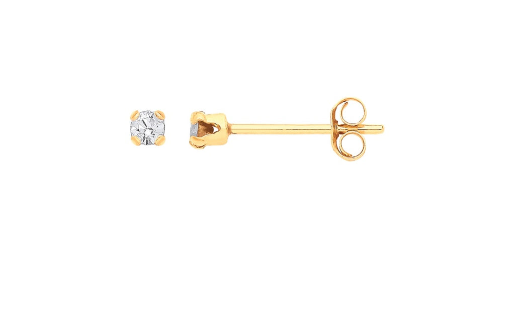 9ct Gold CZ Studs