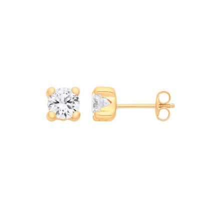 9ct Gold CZ Studs