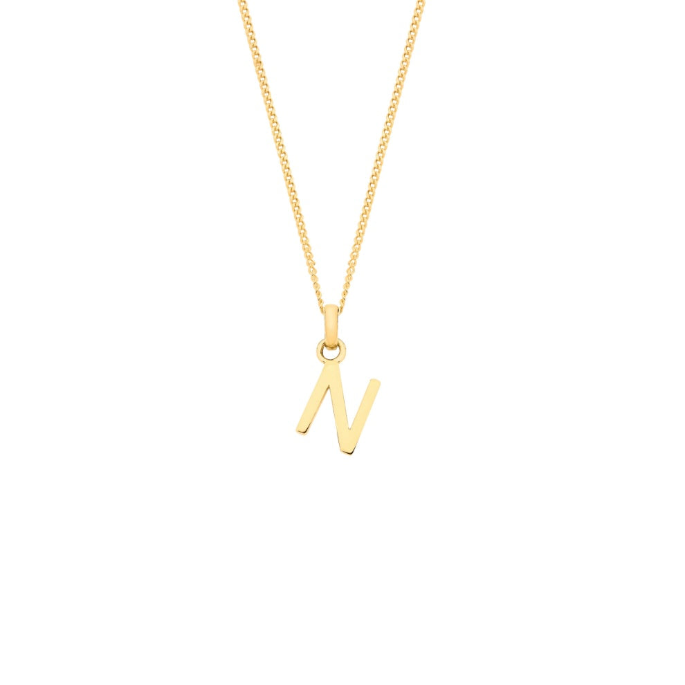 9ct initial necklace